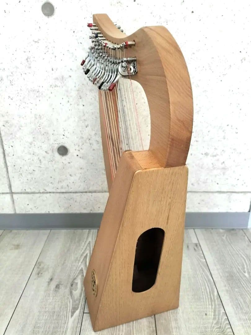 人気のおとつぶハープ　木製　15弦ミニハープ