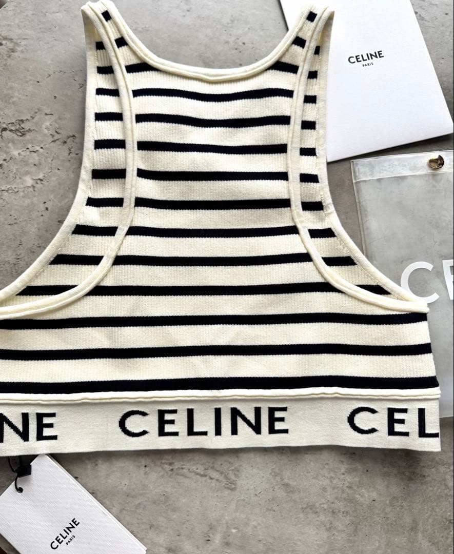 【未使用美品／国内購入正規品】CELINE セリーヌ　タンクトップ　ストライプ