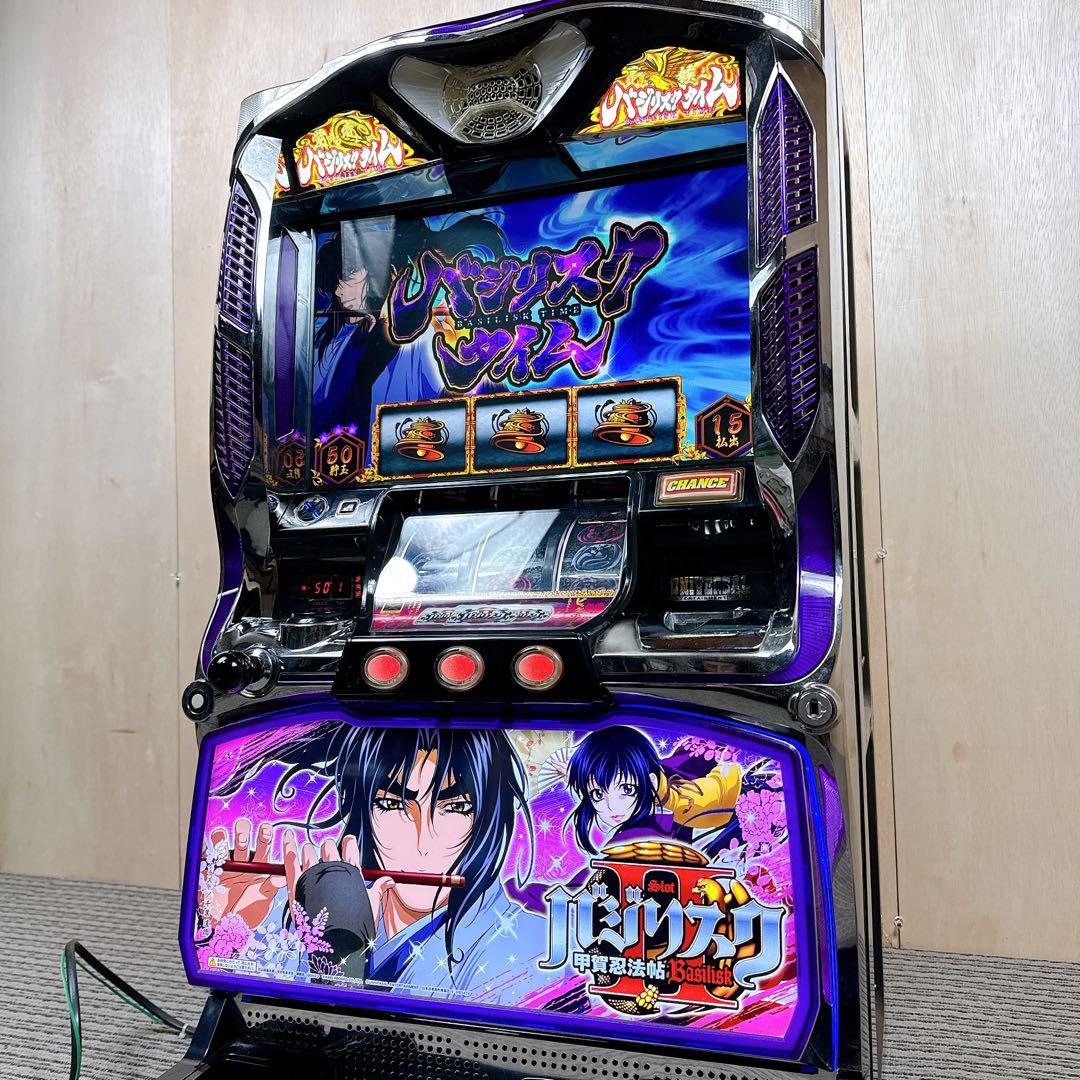 パチスロ実機 バジリスク甲賀忍法帖2 コイン不要 無段階音量 100V 送料