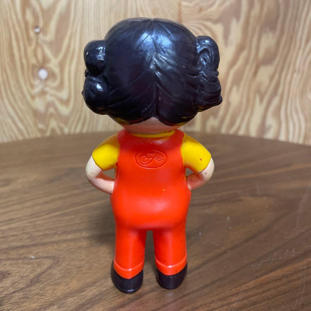 昭和40年頃 大きな 星ペコ 12.5cm 不二家 ペコちゃん 人形　ソフビ