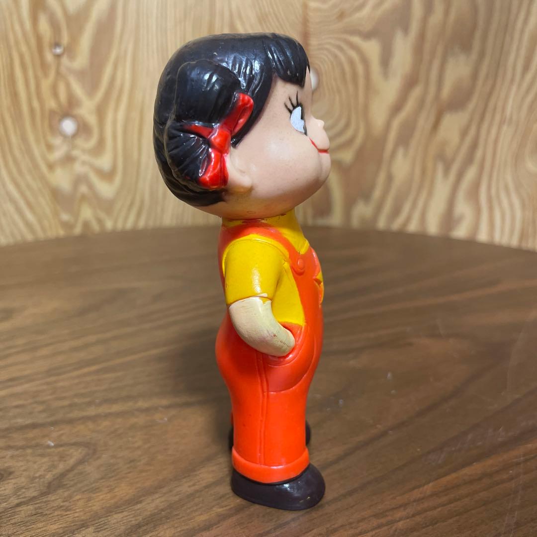 昭和40年頃 大きな 星ペコ 12.5cm 不二家 ペコちゃん 人形　ソフビ