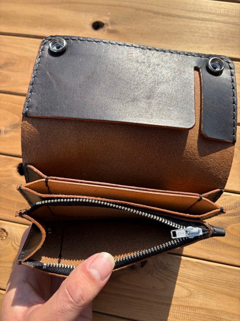 ミドルトラッカーウォレット　アポロコンチョ　オイルレザー