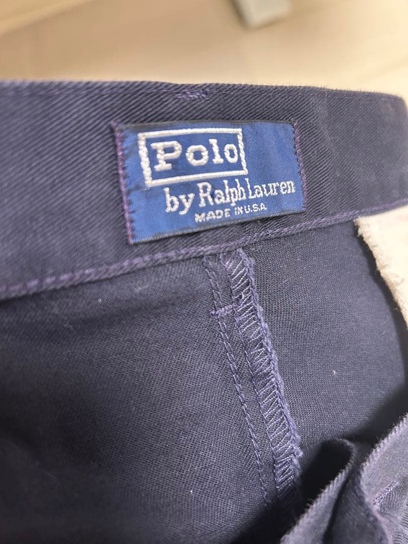 usa製 初期タグ ポロチノ W33 L30 ポロラルフローレン ネイビー 紺