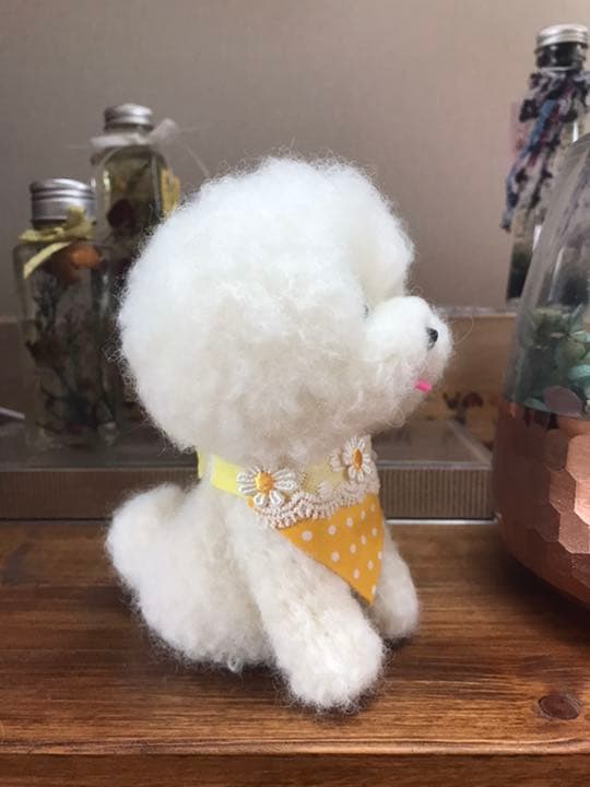 羊毛フェルト　ビションフリーゼ