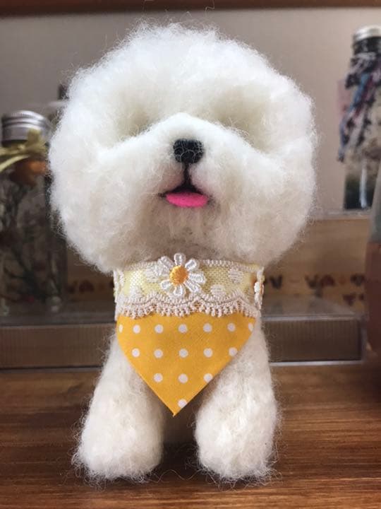 羊毛フェルト　ビションフリーゼ