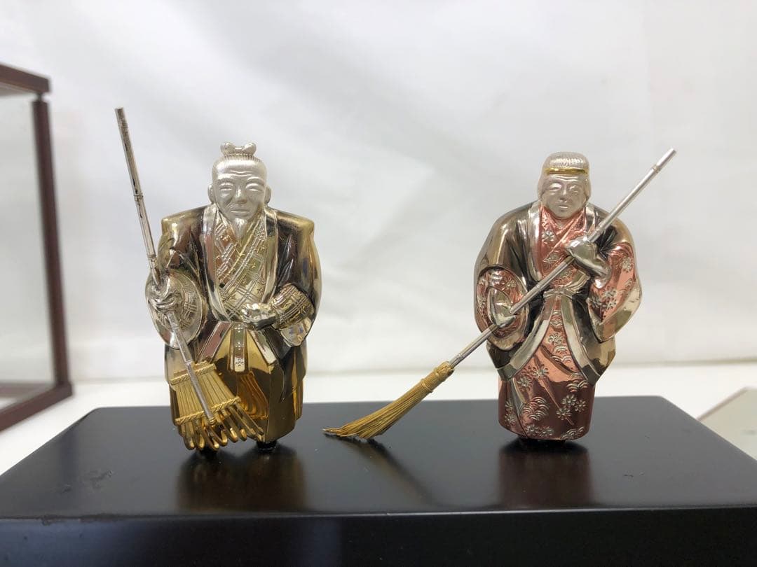 純銀 置物 高砂人形 武比古作 ジャンク