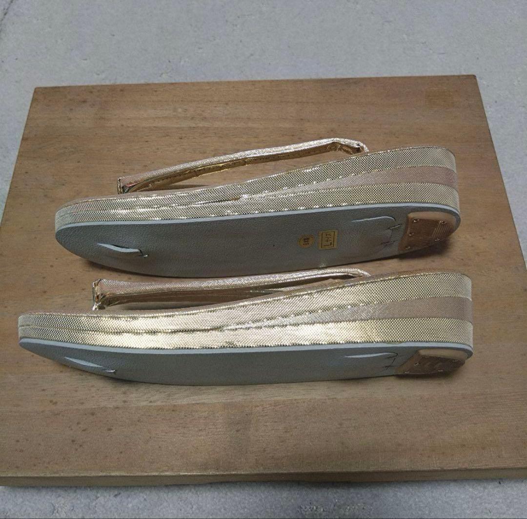 草履とバッグのセット Lサイズ ゴールド