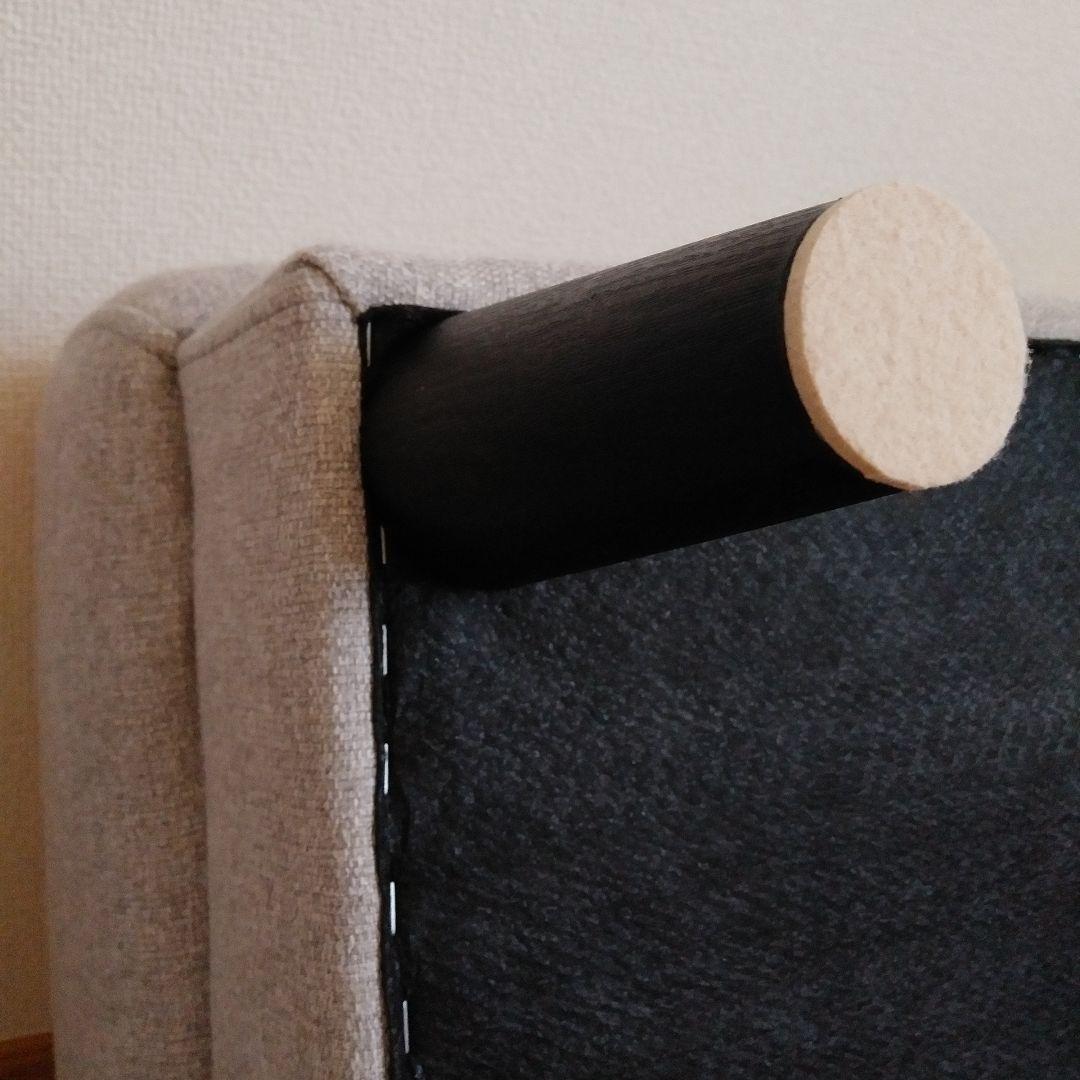 極美品　2つあります。グレーベージュファブリックオットマン 脚取り外し可能