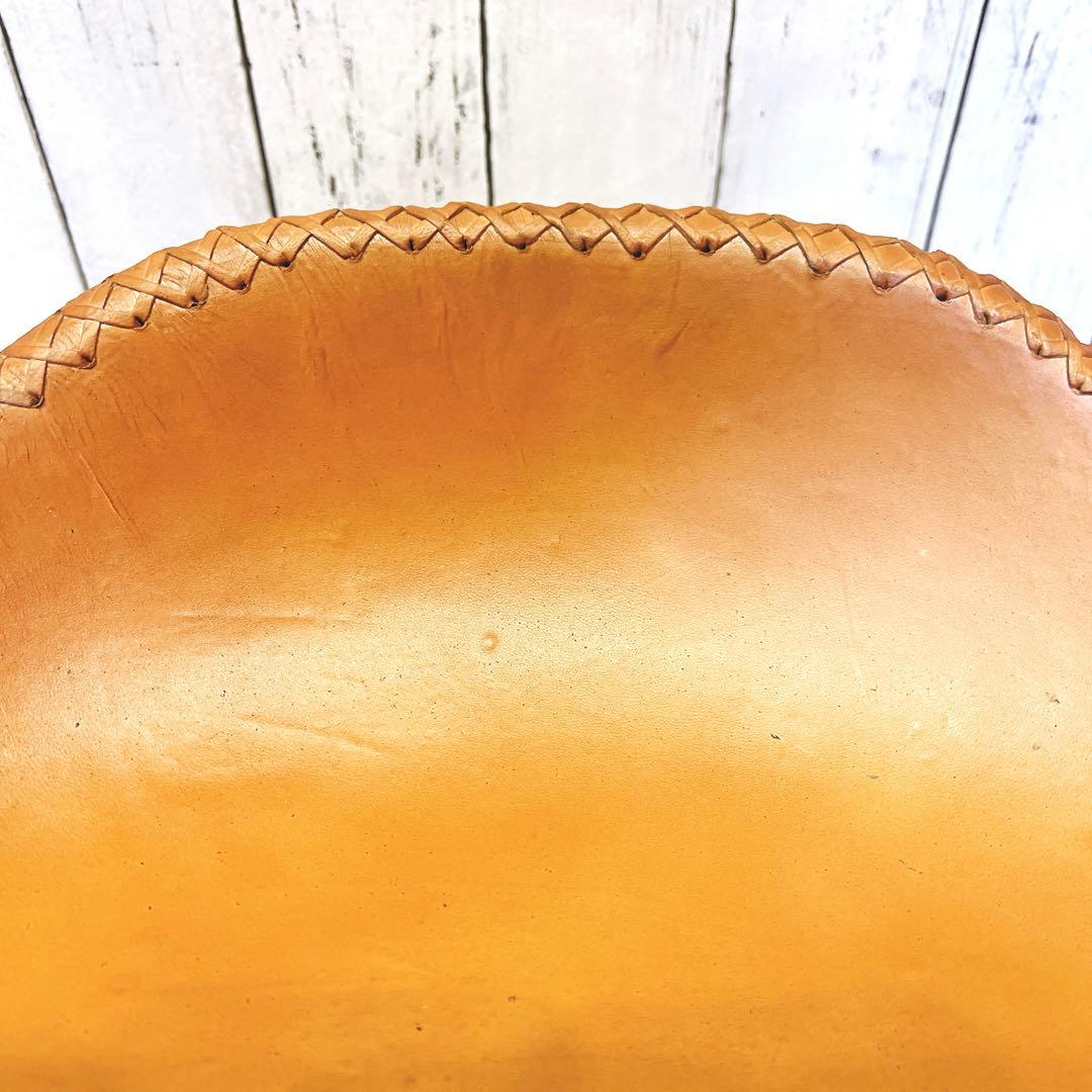 本革スツール レザースツール アイアンレッグ キャメル