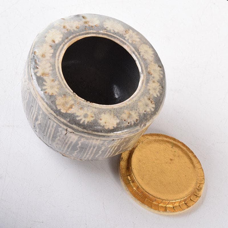 茶道具　花三島　茶入　前大徳　紫野　中村戒仙（高安）極め箱　V　8172