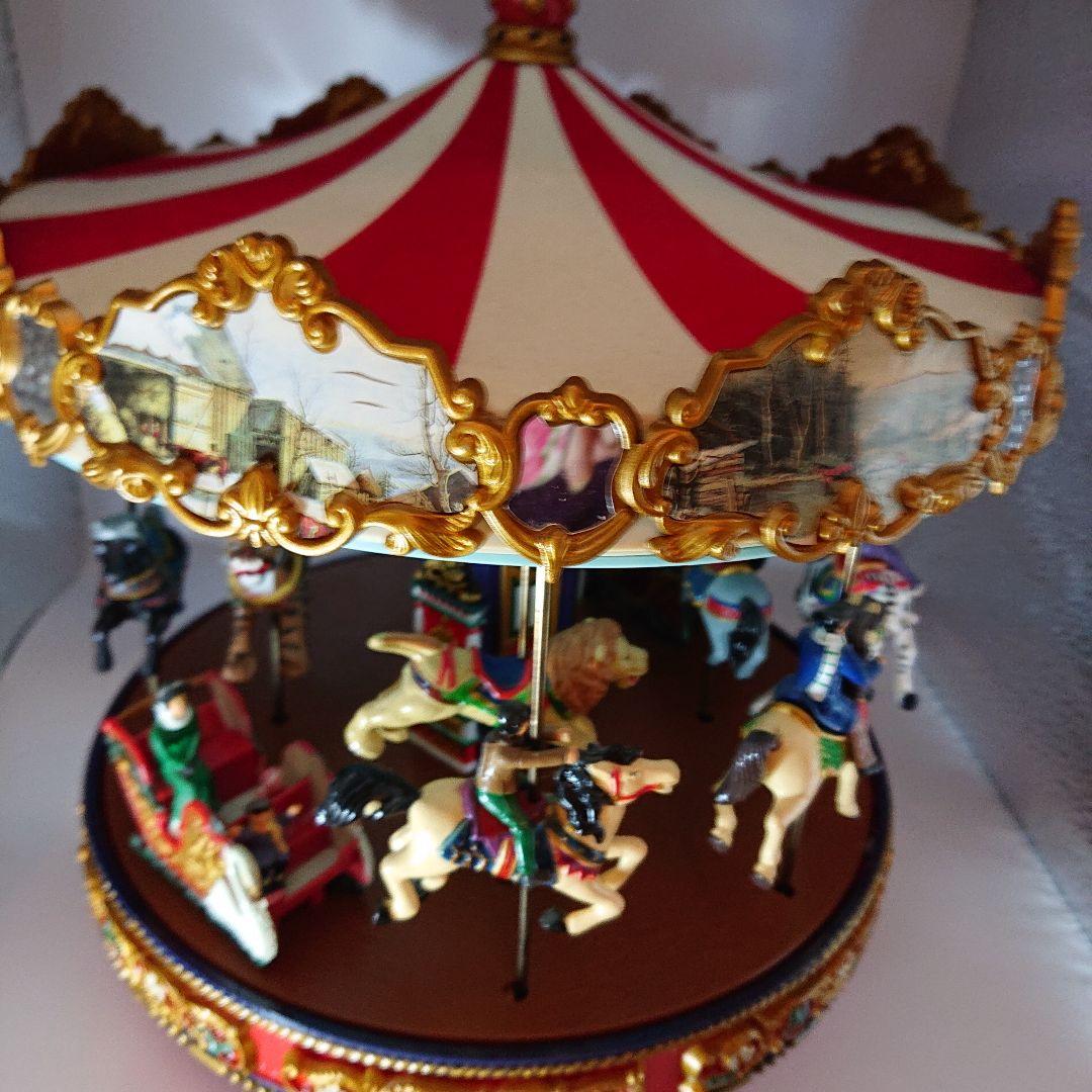 アメリカ☆ミスタークリスマス、メリーゴランドオルゴール☆ゴールドラベル