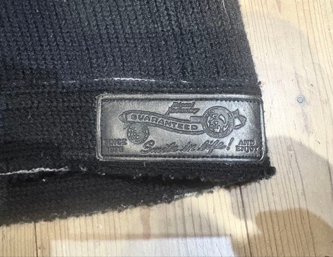 DIESEL ディーゼル　ニット生地　デニムジャケット調　ブラックジャケット