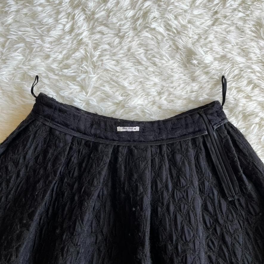 Saruwa2♡プロフ読んでね ⭐️ミュウミュウ　フレアスカート　ひざ丈