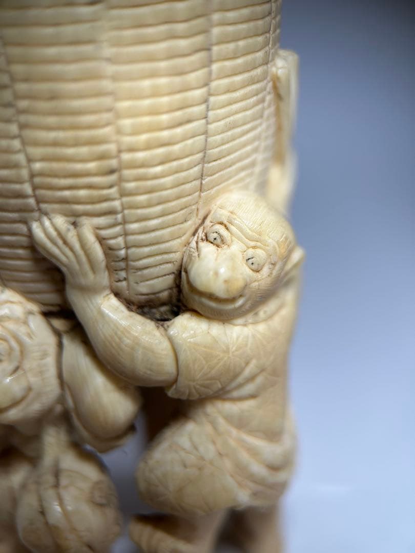 聖観音菩薩立像 一木造 高さ40cm 菩薩像 木彫り 彫刻 在銘 秀竹刀