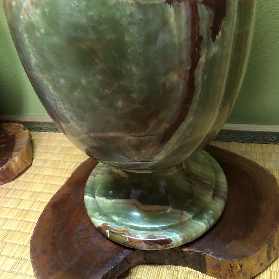 お値下げ】超希少オニキス特大サイズ飾り壺運気アップ玄関飾り床の間飾り