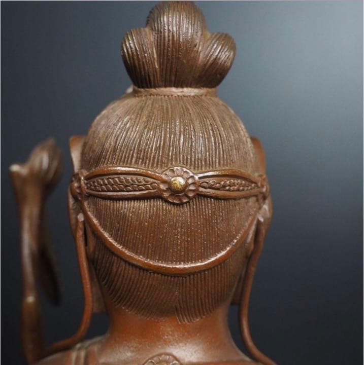 送料無料 高村光雲作 銅製聖観音之像 共箱 高さ38.5cm - メルカリ