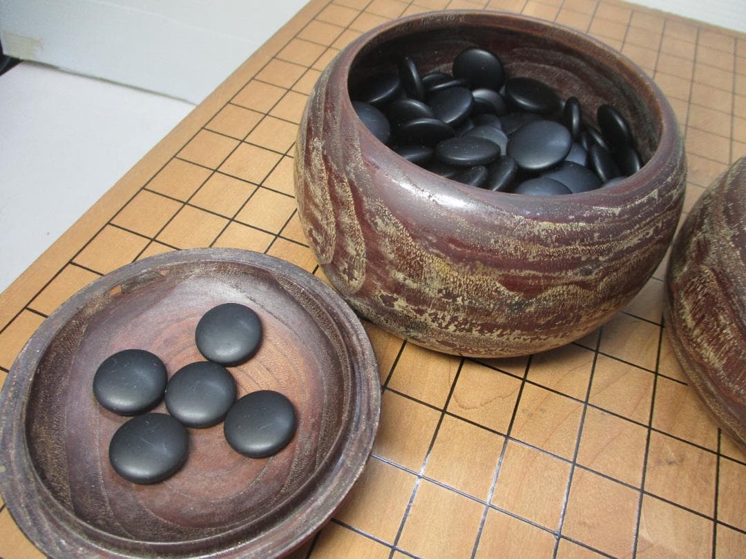 古い囲碁セット 囲碁盤 碁石セット 厚さ10cm