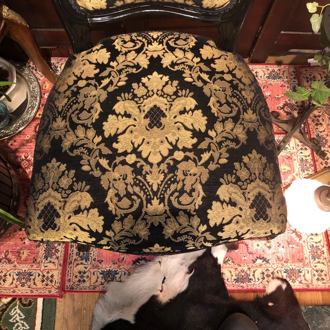 Sale 猫脚アンティーク チェア ブラック 金系