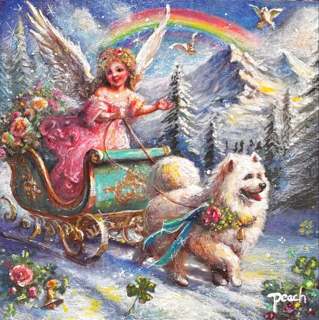 ぷ*あ様 【夜空を眺めて】アクリル画 F3 風景画 絵画 月灯」という