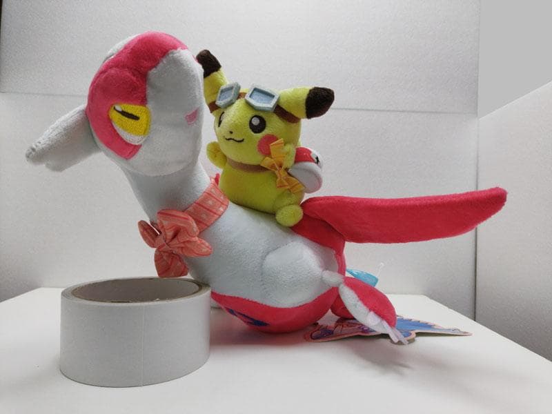 ラティアスとラティオスに乗って旅をするピカチュウ ぬいぐるみ
