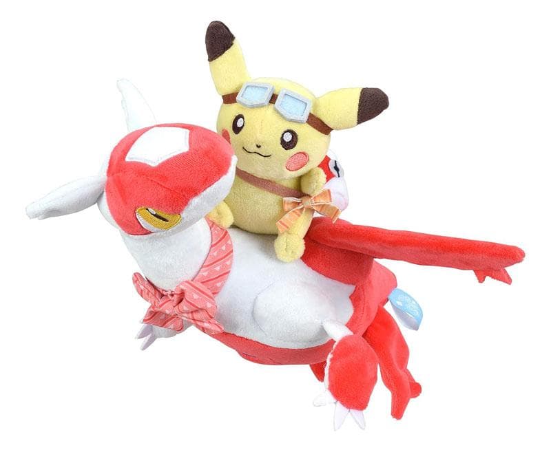 ラティアスとラティオスに乗って旅をするピカチュウ ぬいぐるみ