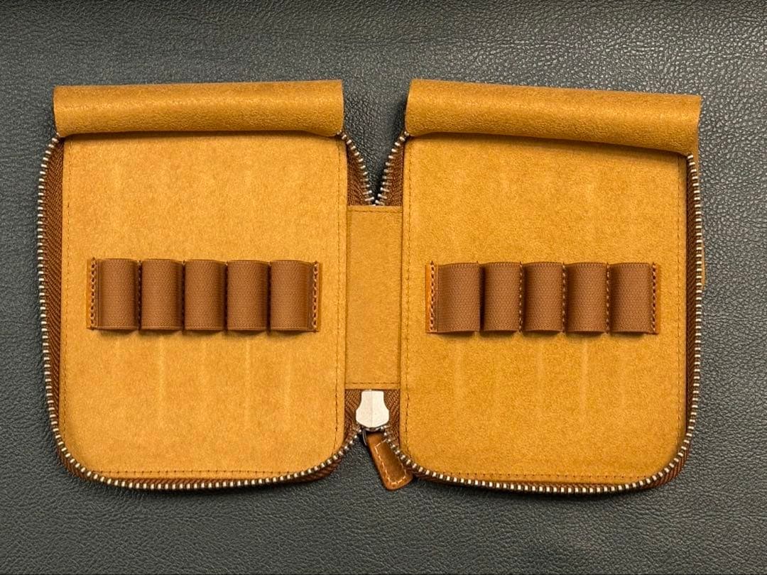 ガレンレザー　10本差しペンケース　 クレイジーホースブラウン