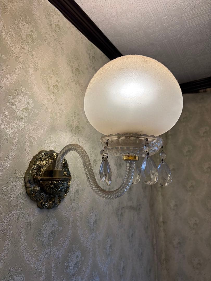 アンティーク ミルクガラスシェード シャンデリア 5灯 天井照明 1920'S