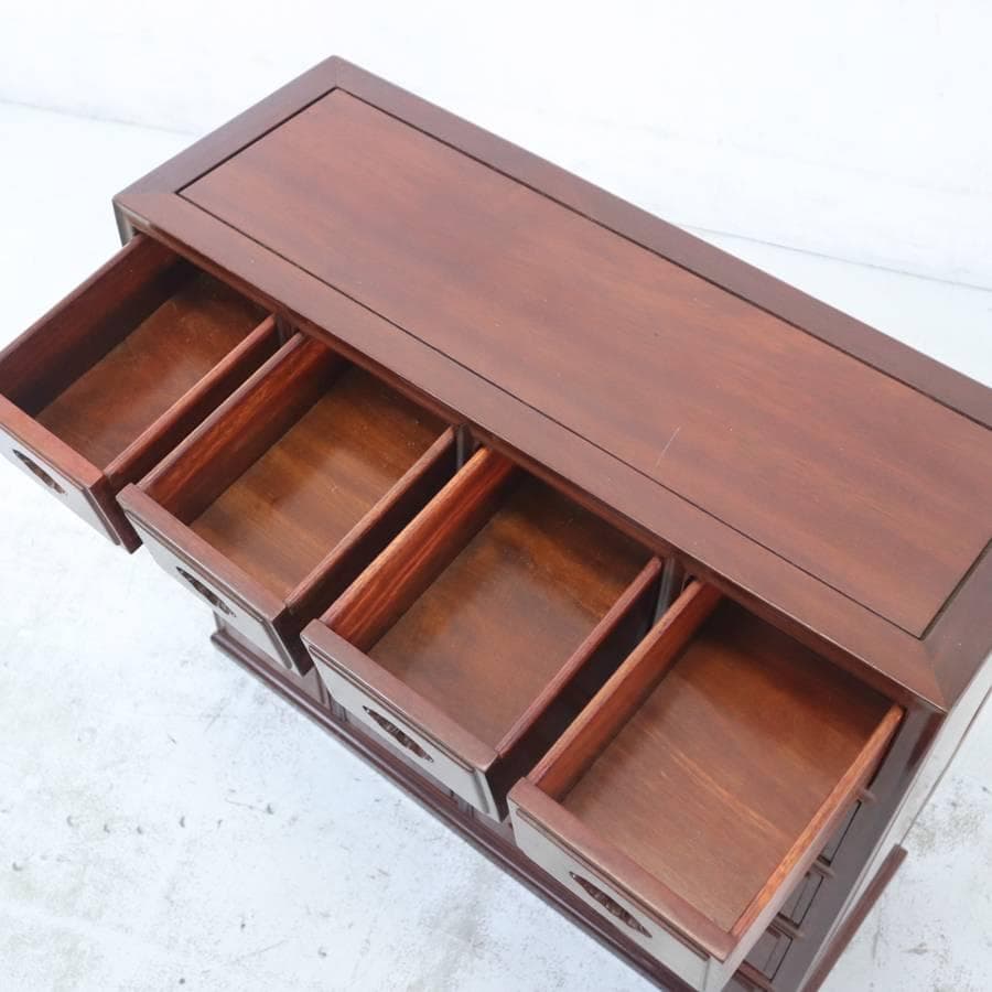 高級銘木 唐木 花梨 小引き出し 20杯 小箪笥 薬箪笥