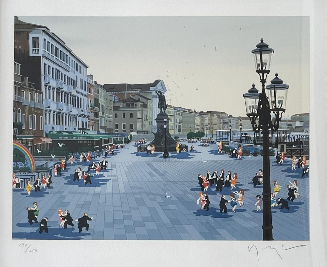 ヒロ・ヤマガタ　シルクスクリーン　「ダンスパーティ」