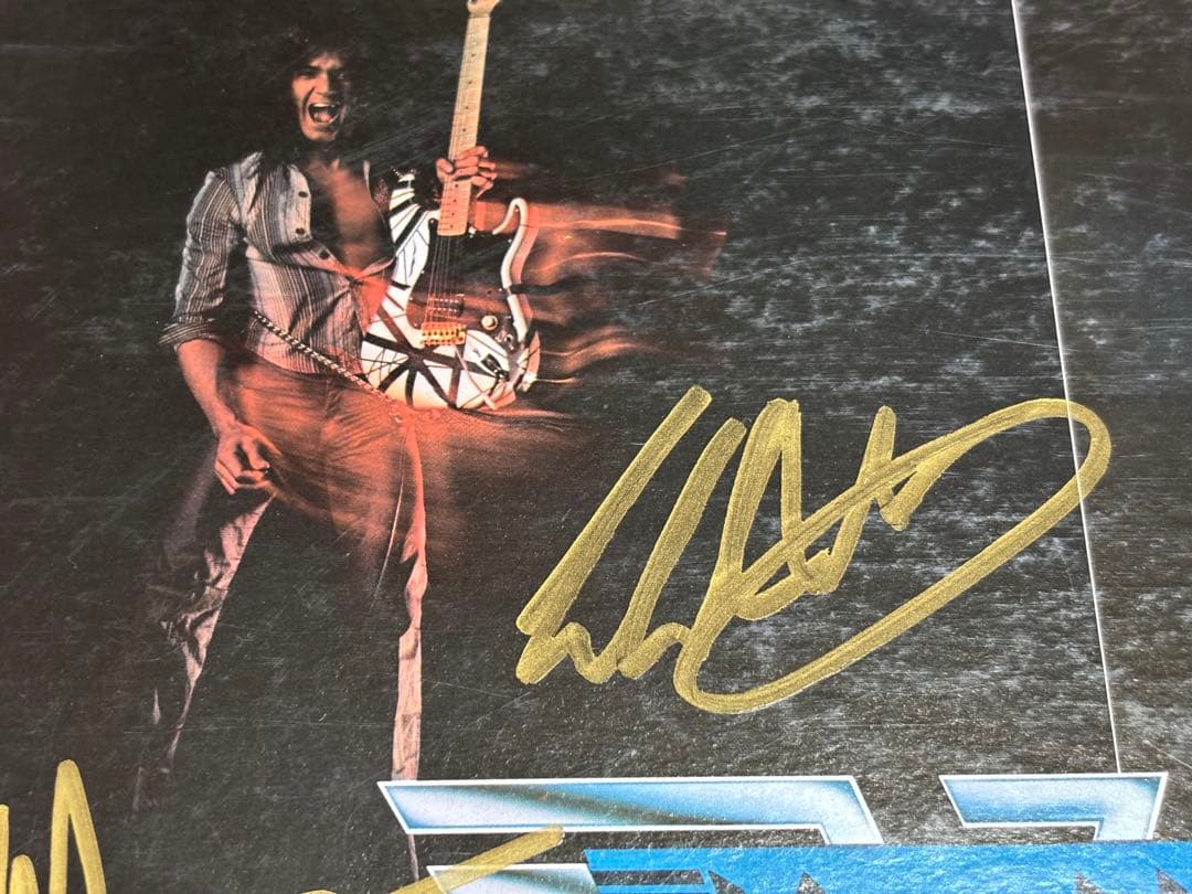 レア van halen 直筆 サイン レコード ヴァン ヘイレン バンヘイレン