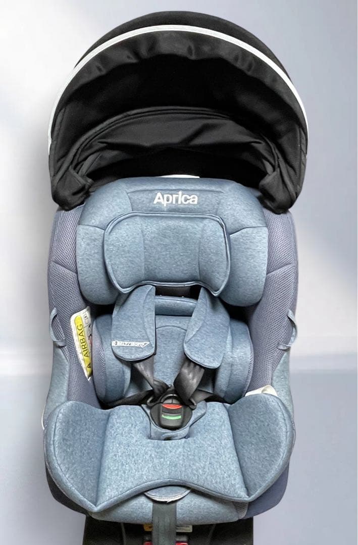 (美品) Aprica クルリラ AD ISOFIX ライトネイビー色