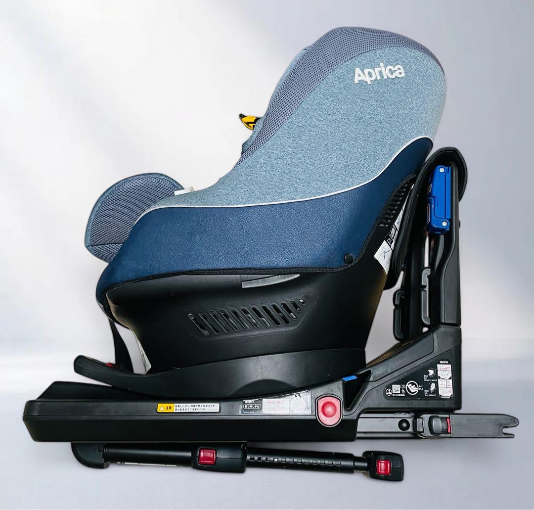 (美品) Aprica クルリラ AD ISOFIX ライトネイビー色