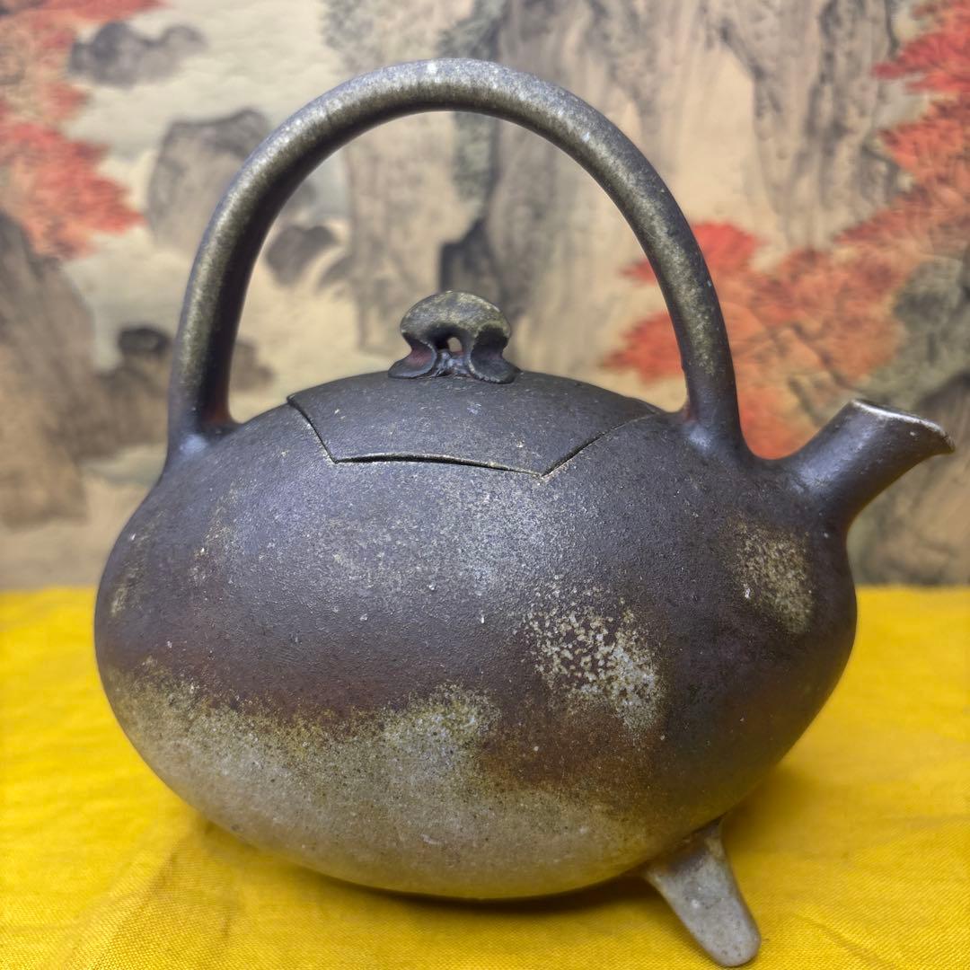 備前焼 人間国宝 金重陶陽 水次 　現存大珍品 茶道具 木箱 1064