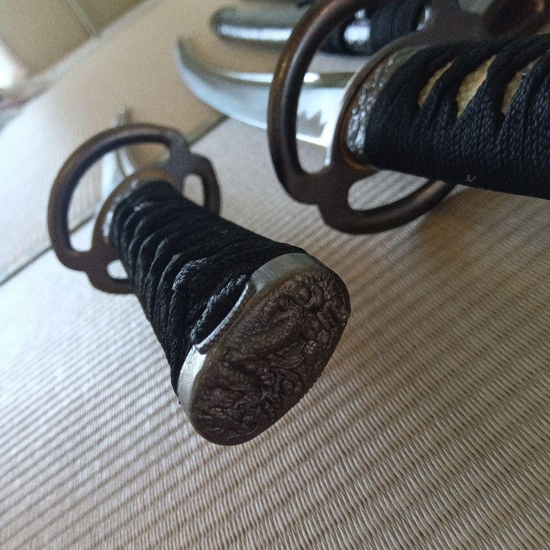 二刀流　大刀小刀セット　海鼠鍔　模造刀　宮本武蔵イメージの刀