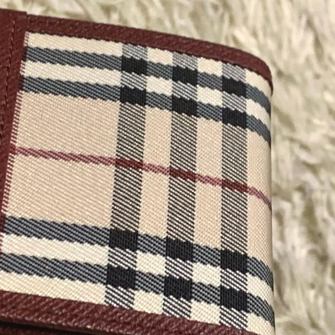 極美品✨バーバリー ノバチェック ケース サフィアーノ ボルドー