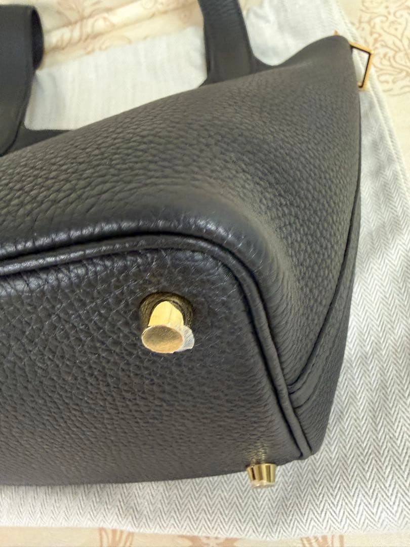 エルメス　ピコタンロックPM ノワール/Gold金具　B刻印