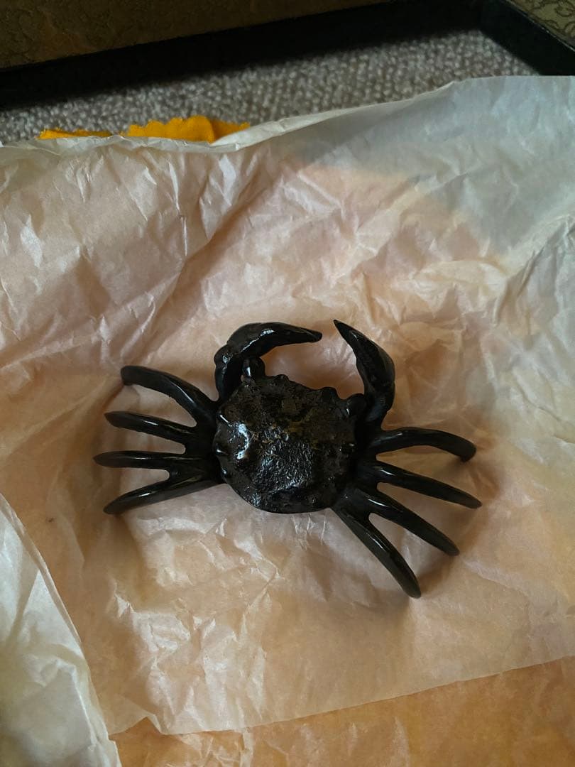 唐銅　ミツ組　蟹