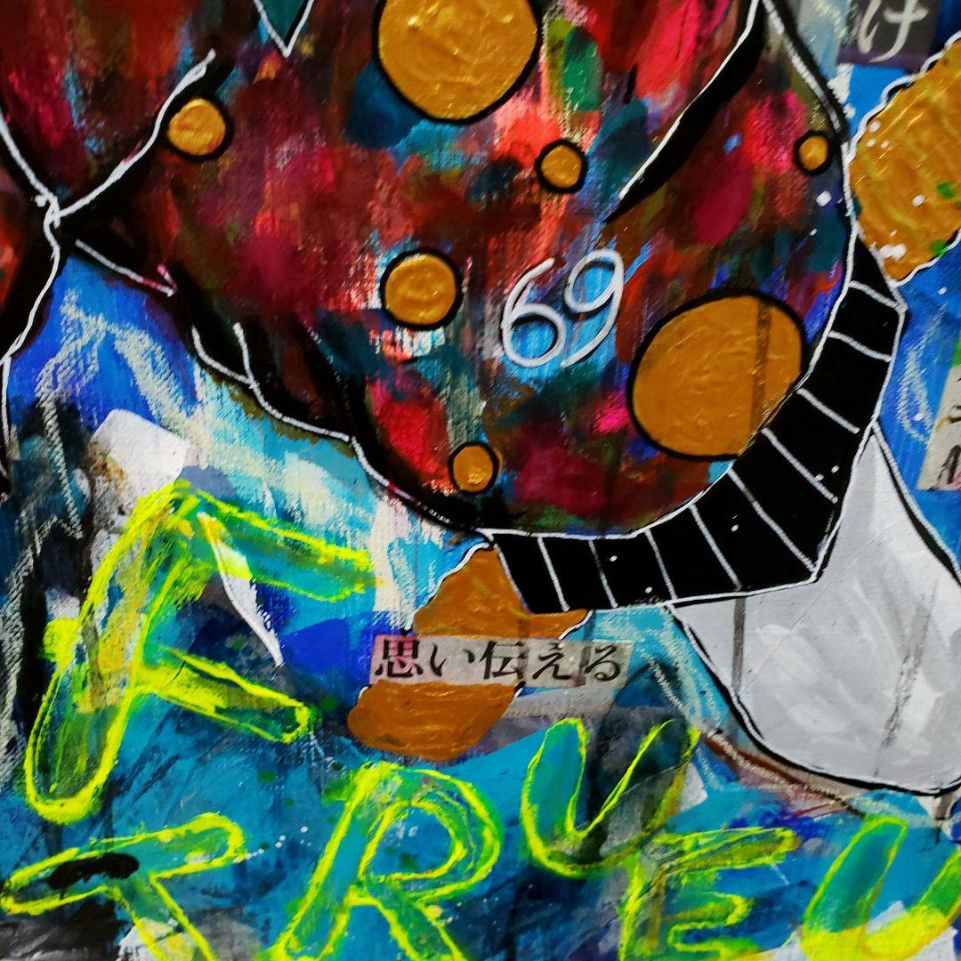 一点物:F20号】道開きの神SARUTAHIKO-天狗【現代アート/絵画】 - メルカリ