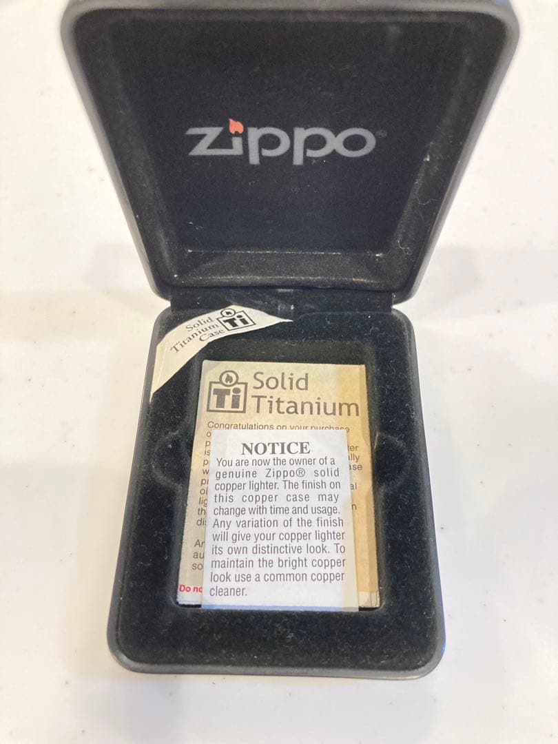 zippo ジッポー Solid Titanium ソリッドチタニウム 未使用品