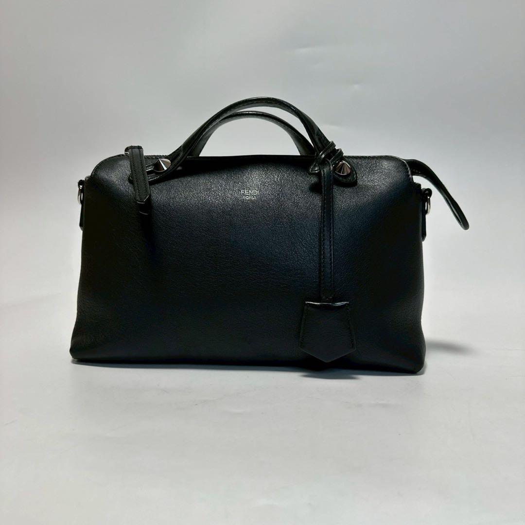 u77【極美品】保存袋付　フェンディ　バイザウェイ　ミディアム 黒　2way.