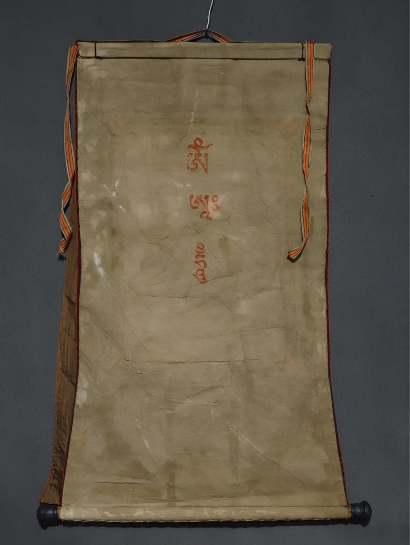 縁起物　タンカ グリーンタラ（緑度母） チベット仏教 時代物