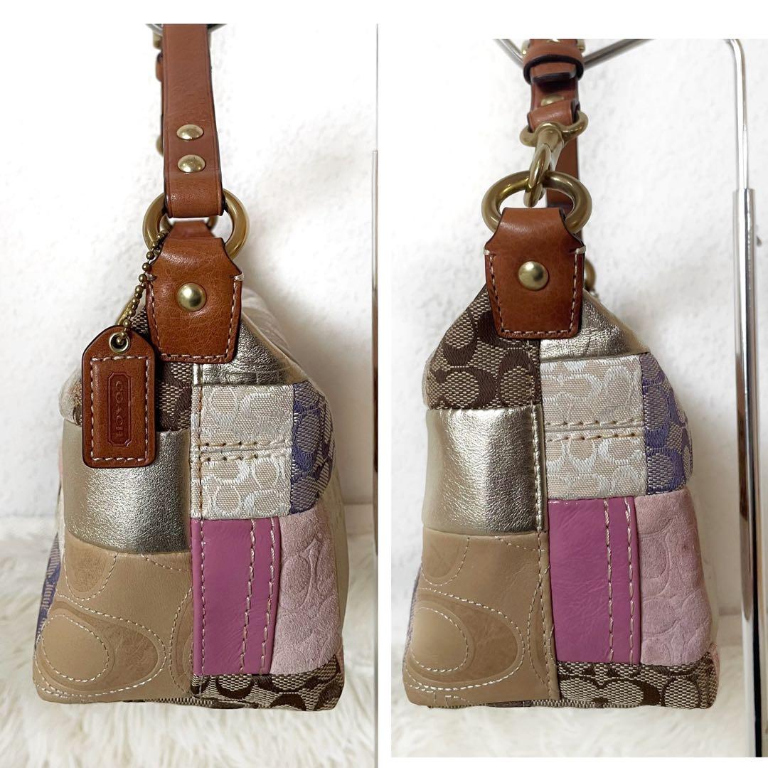 希少✨️COACH パッチワーク アクセサリーポーチ ミニバッグ