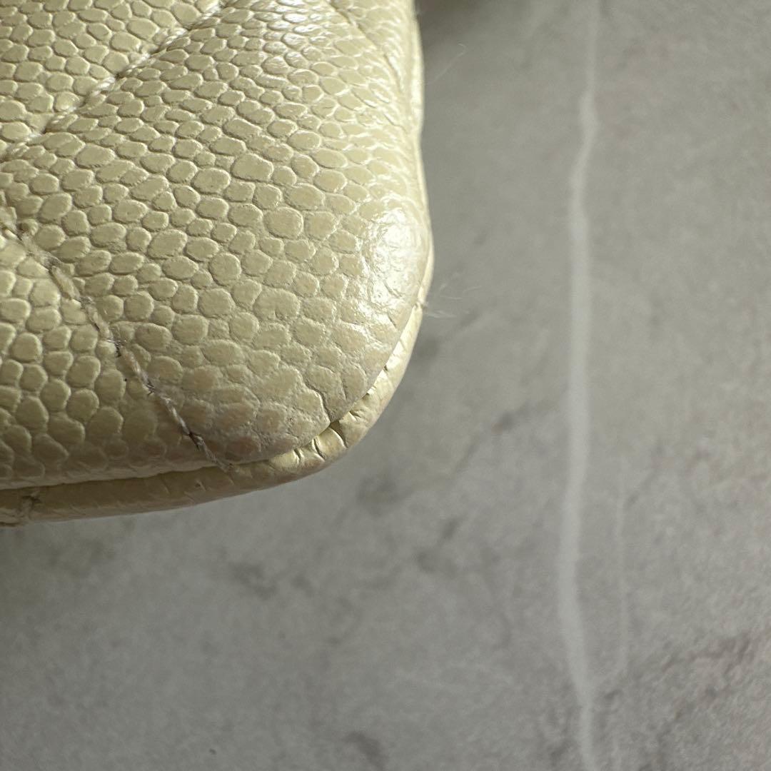 【希少カラー】シャネル　キャビアスキン　ケース　ミニ財布　カードケース