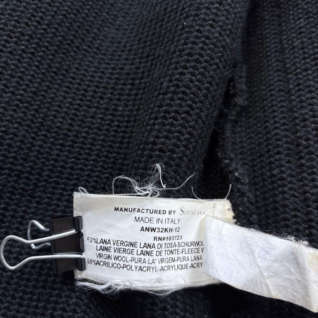 美品 エンポリオアルマーニ レザージャケット コンビブルゾン 切替え M