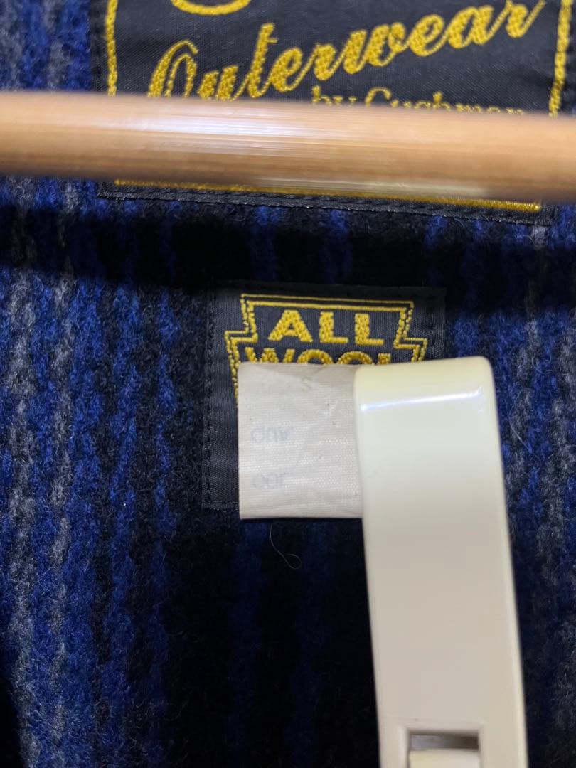 Cushman ウールジャケット 青黒チェック　Sサイズ