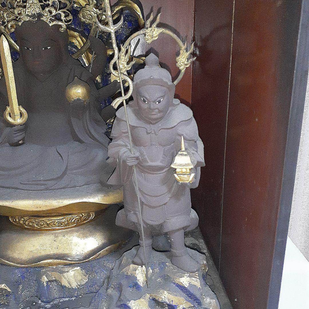 極逸品 清瀧辨財尊天 仏像 朱墨 大型厨子