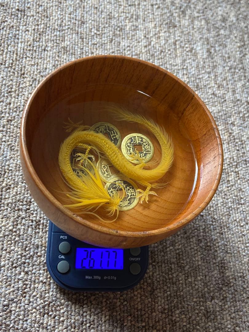 立体絵画　3D龍の絵　茶碗絵古銭　雍正通宝 康熙通宝　開運　風水 招福　商売繁盛