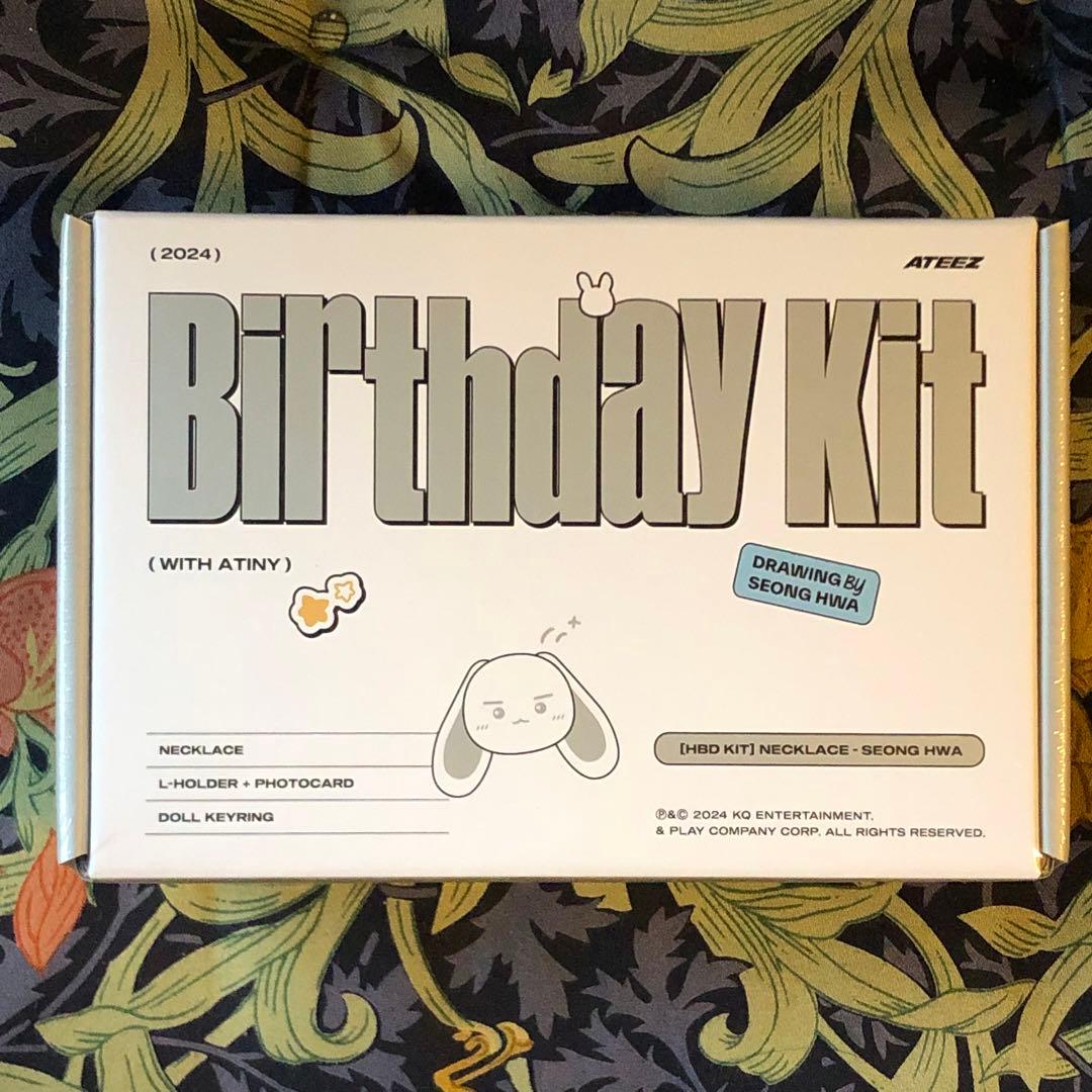Ateez ソンファ2024センイルネックレスぬいぐるみバースデーキット未開封