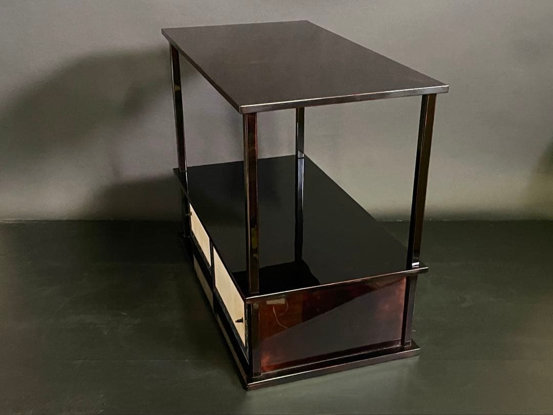 母』 紹鴎棚 塗師 八木祥雅 共箱 武野紹鴎 組立式 茶道具 (25F)