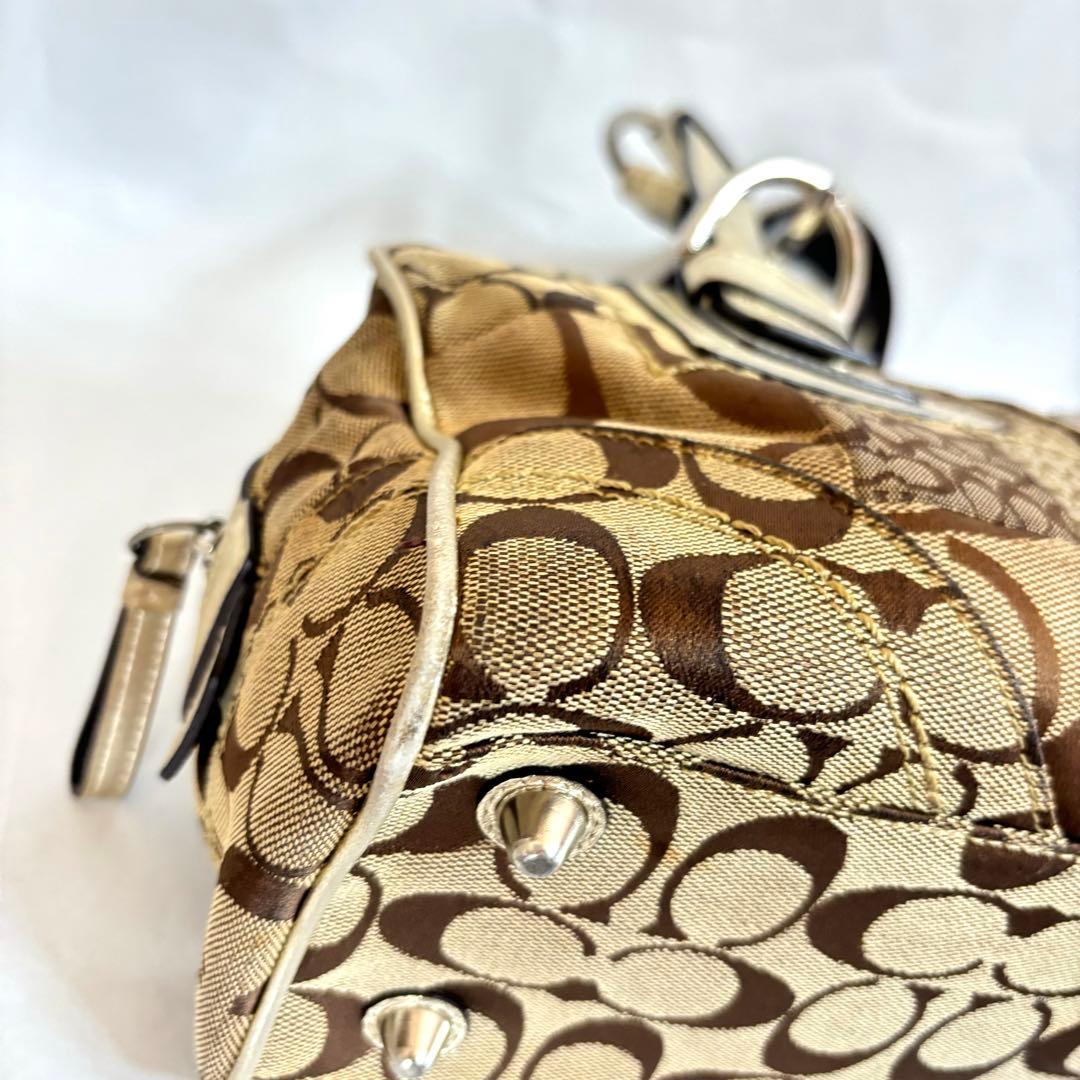 COACH シグネチャー　パッチワーク　ボストンバッグ　Y2K